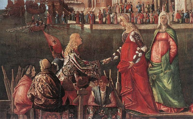 Vittore Carpaccio Meeting of the Betrothed Couple (detail) Spain oil painting art